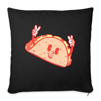 Sweet taco - Sofakissenbezug 45 x 45 cm - Schwarz - Vorne