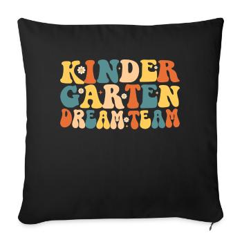 Kindergarten Dream Team - Sofa pillowcase 17,3'' x 17,3'' (45 x 45 cm) - black - Front