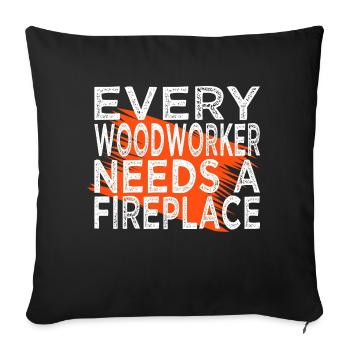 T-shirts sexy charpentier John Carpenter cadeau heureux - Housse de coussin décorative 45 x 45 cm - noir - Devant