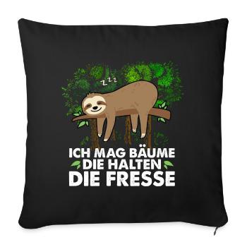 J’aime les arbres qui se taisent - Housse de coussin décorative 45 x 45 cm - noir - Devant