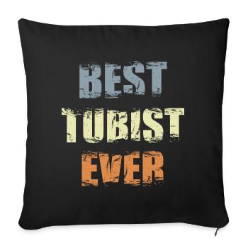Meilleur joueur de tuba - Housse de coussin décorative 45 x 45 cm - noir - Devant