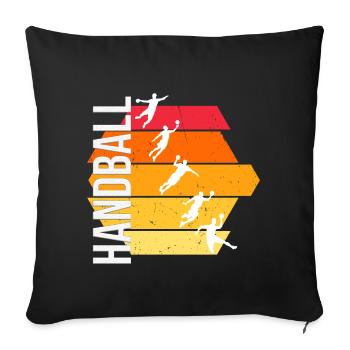 Handball - Sofakissenbezug 45 x 45 cm - Schwarz - Vorne