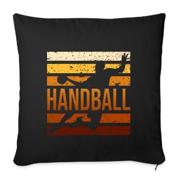Handball - Sofakissenbezug 45 x 45 cm - Schwarz - Vorne