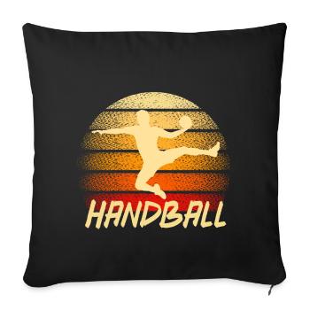 Handball - Sofakissenbezug 45 x 45 cm - Schwarz - Vorne
