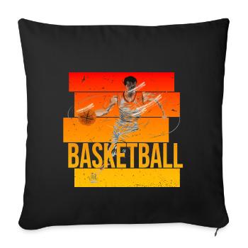 Basketball - Sofakissenbezug 45 x 45 cm - Schwarz - Vorne