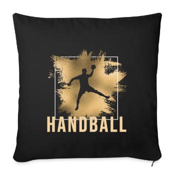 Handball - Sofakissenbezug 45 x 45 cm - Schwarz - Vorne