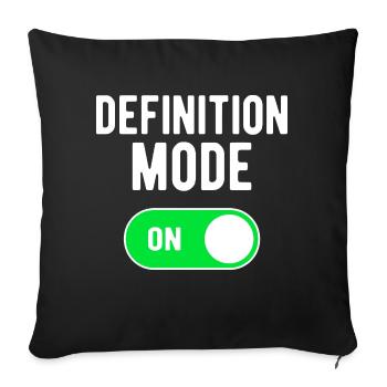 Mode Définition ON Gym Entraînement de musculation - Housse de coussin décorative 45 x 45 cm - noir - Devant