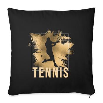 Tennis - Sofakissenbezug 45 x 45 cm - Schwarz - Vorne