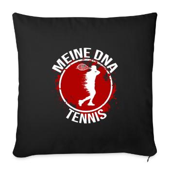 Mein DNA - Tennis - Sofakissenbezug 45 x 45 cm - Schwarz - Vorne