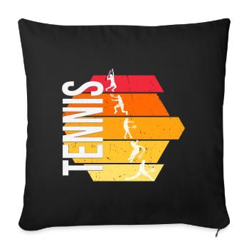 Tennis - Sofakissenbezug 45 x 45 cm - Schwarz - Vorne