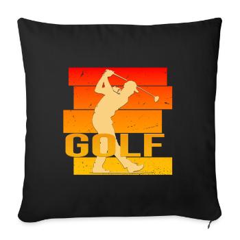 Golfsport - Sofakissenbezug 45 x 45 cm - Schwarz - Vorne