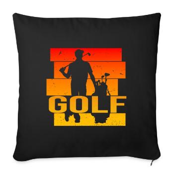 Golfsport - Sofakissenbezug 45 x 45 cm - Schwarz - Vorne