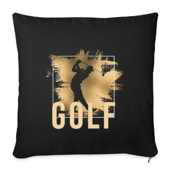 Golfsport - Sofakissenbezug 45 x 45 cm - Schwarz - Vorne