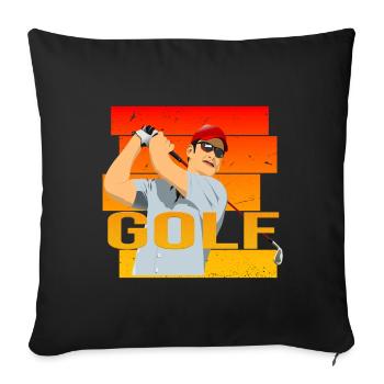 Golfsport - Sofakissenbezug 45 x 45 cm - Schwarz - Vorne