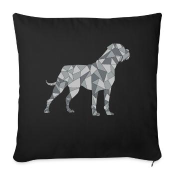 CANE CORSO géométrique - Housse de coussin décorative 45 x 45 cm - noir - Devant