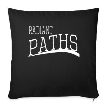 idée cadeau citation dictons heureux de se prélasser au soleil - Housse de coussin décorative 45 x 45 cm - noir - Devant