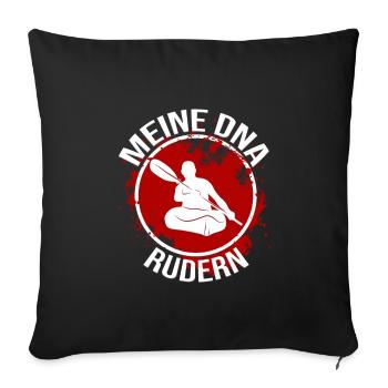 Meine DNA - Rudern - Sofakissenbezug 45 x 45 cm - Schwarz - Vorne