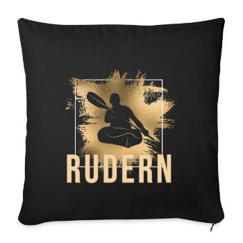 Rudern - Sofakissenbezug 45 x 45 cm - Schwarz - Vorne