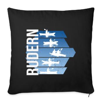 Rudern - Sofakissenbezug 45 x 45 cm - Schwarz - Vorne