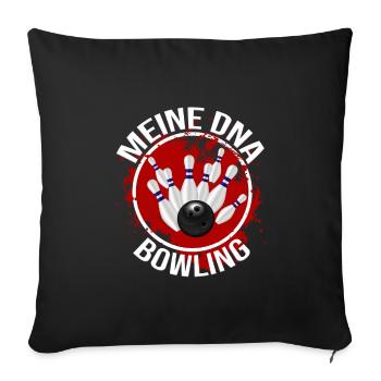 Meine DNA - Bowling - Sofakissenbezug 45 x 45 cm - Schwarz - Vorne