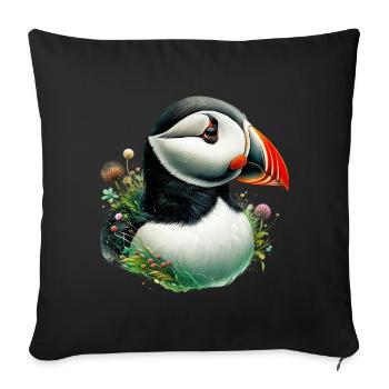 Puffin - Sofa pillowcase 17,3'' x 17,3'' (45 x 45 cm) - black - Front