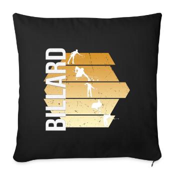 Billard - Sofakissenbezug 45 x 45 cm - Schwarz - Vorne