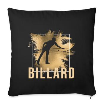 Billard - Sofakissenbezug 45 x 45 cm - Schwarz - Vorne