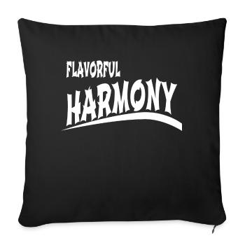 Culinary Pleasure Community Unity Humor Gift Idea - Sofa pillowcase 17,3'' x 17,3'' (45 x 45 cm) - black - Front