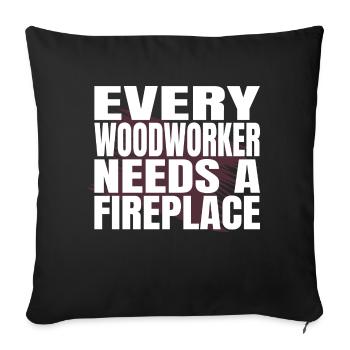 Apprentice Lumber Birthday Gift Arboriculturist - Sofa pillowcase 17,3'' x 17,3'' (45 x 45 cm) - black - Front