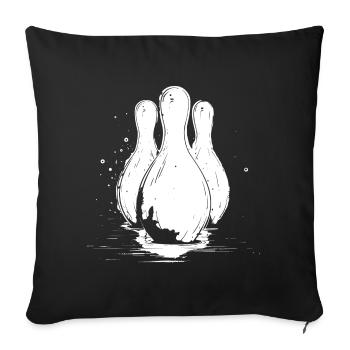 Bowling Graphics - Sofa pillowcase 17,3'' x 17,3'' (45 x 45 cm) - black - Front