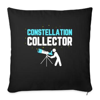 Constellation Collector Stargazer Telescope Astron - Sofakissenbezug 45 x 45 cm - Schwarz - Vorne