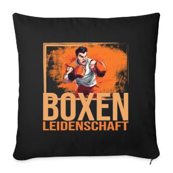 Boxen Leidenschaft - Sofakissenbezug 45 x 45 cm - Schwarz - Vorne