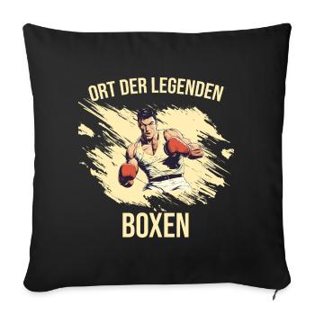 Ort der Legenden - Boxen - Sofakissenbezug 45 x 45 cm - Schwarz - Vorne