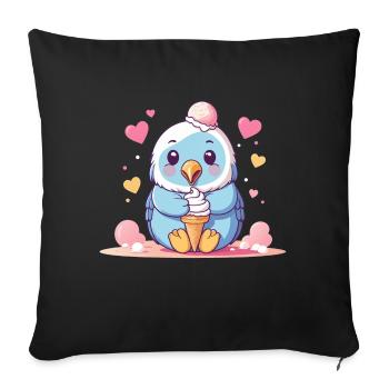 Fluffy Ice Power - Sofa pillowcase 17,3'' x 17,3'' (45 x 45 cm) - black - Front