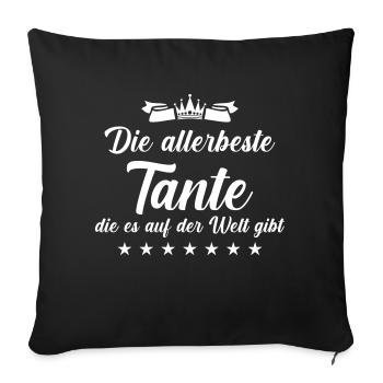 La meilleure tante de toutes - Housse de coussin décorative 45 x 45 cm - noir - Devant