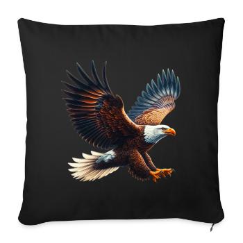 Eagle - Sofa pillowcase 17,3'' x 17,3'' (45 x 45 cm) - black - Front