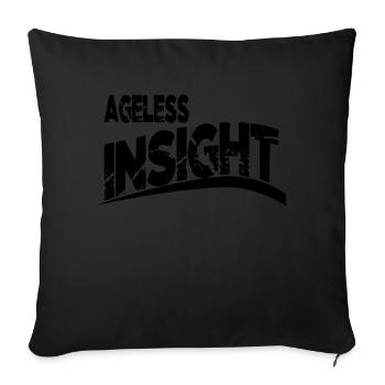 funny wisdom community mind power funny quote - Sofa pillowcase 17,3'' x 17,3'' (45 x 45 cm) - black - Front