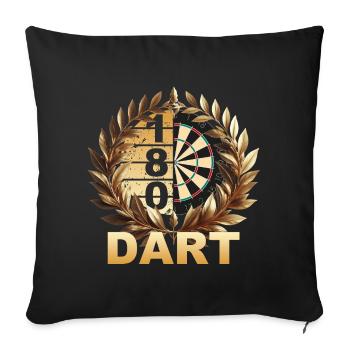 Dart 180 - Sofakissenbezug 45 x 45 cm - Schwarz - Vorne