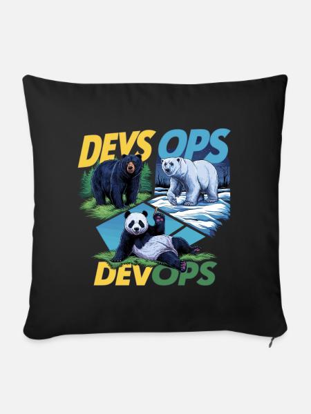 Devops - Sofakissenbezug 45 x 45 cm - Schwarz