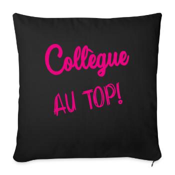 RETIREMENT. RETIREMENT. RETIRED. RETIREMENT - Sofa pillowcase 17,3'' x 17,3'' (45 x 45 cm) - black - Front
