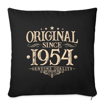 Original Since 1954 Vintage Vintage Birthday - Sofa pillowcase 17,3'' x 17,3'' (45 x 45 cm) - black - Front