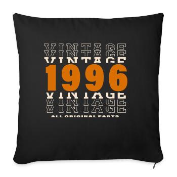 1996: Vintage - 28th Anniversary - Sofa pillowcase 17,3'' x 17,3'' (45 x 45 cm) - black - Front