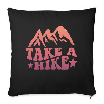 Take A Hike Camping - Sofakissenbezug 45 x 45 cm - Schwarz - Vorne