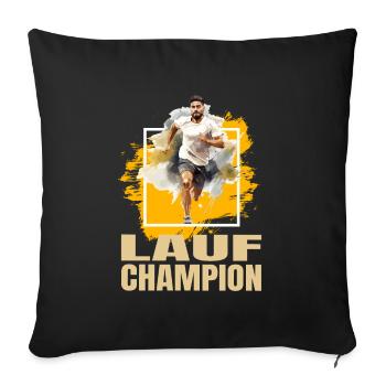 Lauf Champion - Sofakissenbezug 45 x 45 cm - Schwarz - Vorne