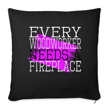 Arboriculture Quote Union Carpenter Tshirts - Sofa pillowcase 17,3'' x 17,3'' (45 x 45 cm) - black - Front