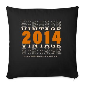 2014: Vintage - 10th Anniversary - Sofa pillowcase 17,3'' x 17,3'' (45 x 45 cm) - black - Front