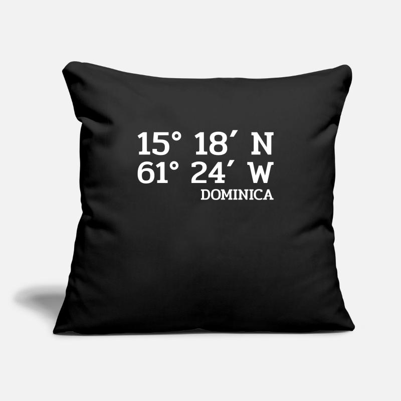 Dominica Coordinates - Coordinates - Caribbean Sofa pillowcase 17,3'' x 17,3'' (45 x 45 cm)