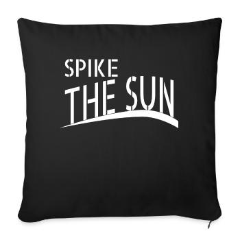 Tournois de beach-volley Dictons - Housse de coussin décorative 45 x 45 cm - noir - Devant