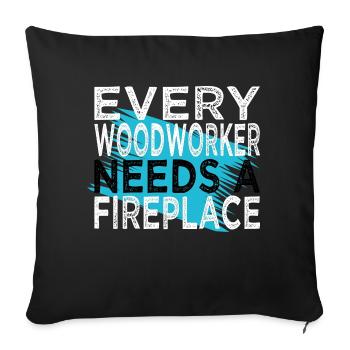 Carpenter Plumber Union Carpenter Tshirts Lumber - Sofa pillowcase 17,3'' x 17,3'' (45 x 45 cm) - black - Front