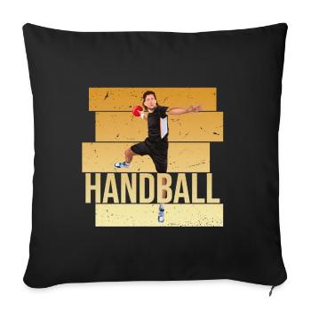 Handball - Sofakissenbezug 45 x 45 cm - Schwarz - Vorne